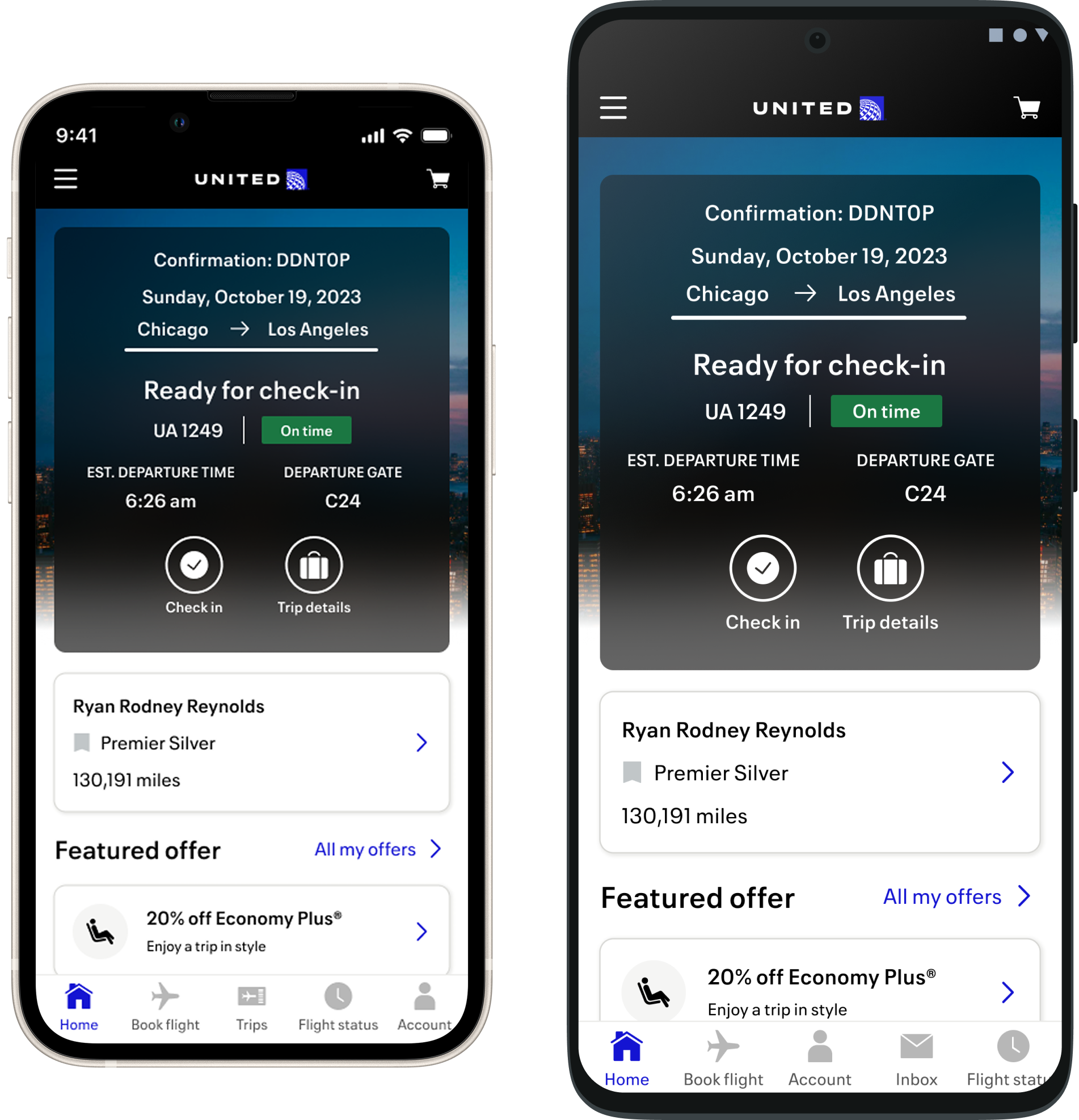 United Airlines Mobile Rebrand